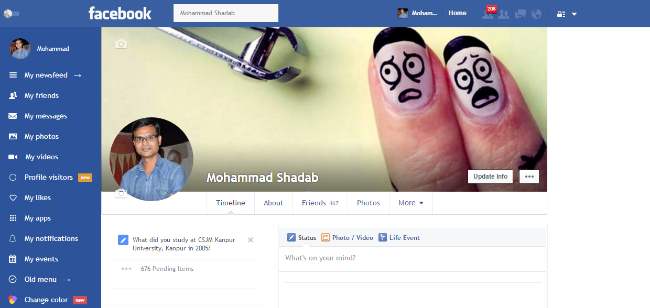 how to upgrade new Facebook design